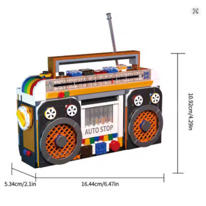 Radio Retro Vintage de Bloques para Montar