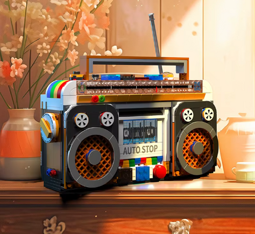 Radio Retro Vintage de Bloques para Montar
